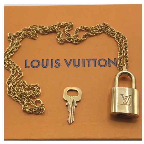 Louis Vuitton Other - Authentic Louis Vuitton Lock & Key & Gold Necklace